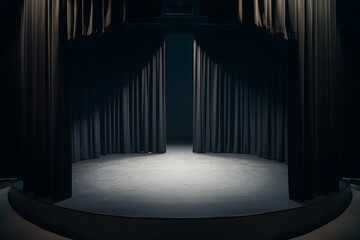 Fototapeta premium An Empty Stage Awaits the Show's Grand Opening