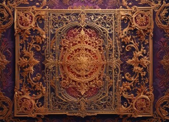 Vibrant die-cut cards, ornate patterns, festive decor ,  elegant,  artwork,  vibrant