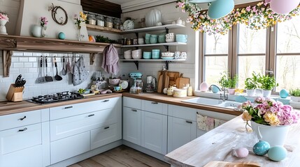Spring Kitchen Decor, Easter Eggs, Pastel Colors - Pastel colors