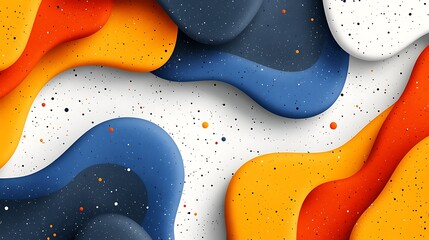 Obraz premium Abstract fluid shapes with speckled texture