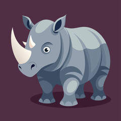 Obraz premium rhino cartoon vector