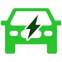 Electric car icon vector for sustainable transportation, eco-friendly vehicles, and modern mobility. Ideal for automotive industry, environmental campaigns, and technology presentations.