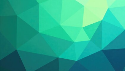 Obraz premium Abstract geometric pattern in calming blues and greens, art, abstract, mural