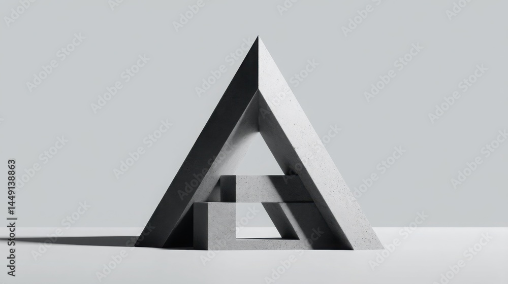 Poster black and white object depicting alpha structure and organized outperformance in a striking contrast