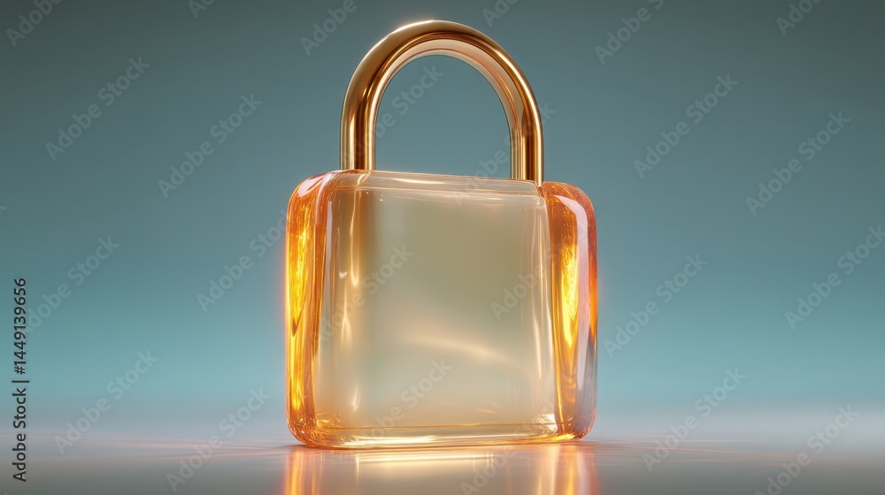 Poster a strong lock set against a blue background symbolizing attention freeze and cognitive lock-in on as