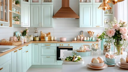Pastel Easter Kitchen Decor &  Spring Interior - Pastel Color Palettes