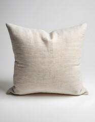 Single isolated photorealistic throw pillow, highly detailed, sharp focus, soft studio lighting, modern aesthetic, isolated on white background