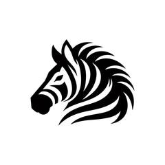 Vintage Zebra Head Logo Emblem