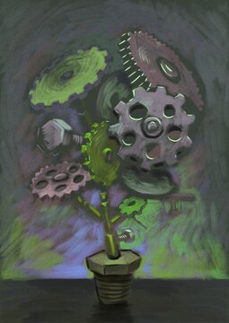 Gears in a vase