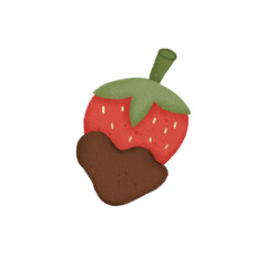 strawberry dripped chocolate