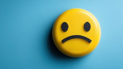 Fototapeta premium Bright yellow smiley face symbolizing delayed reactions in trading psychology and the concept of emotional lag in decisions