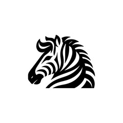Refined Zebra Head Logo Concept