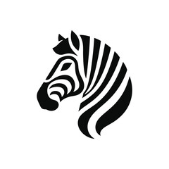 Smooth Zebra Head Logo Artwork