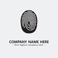 Fingerprint logo company design vector illustration