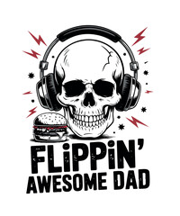 Music and Burger Illustration for Father