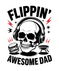 Music and Burger Illustration for Father