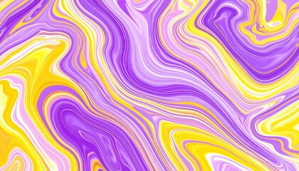 Obraz premium Abstract Purple Yellow Swirl Fluid Art Background