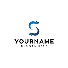 S letter initial logo design template illustration vector