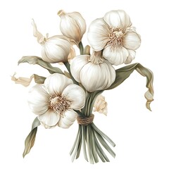 Garlic bulb isolated on white background