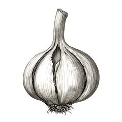 Garlic bulb isolated on white background
