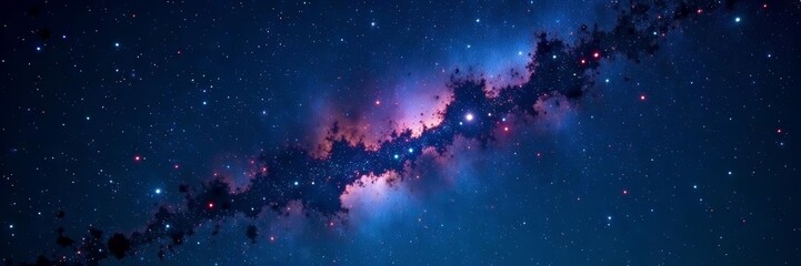 Close up of Orion's Belt in night sky with sparkling stars, astrology, galaxies