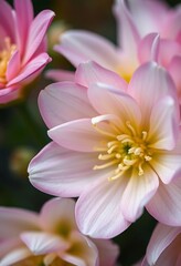 Fototapeta premium close up of a bunch of pink flowers