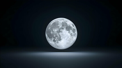 Pixelated Moon in Dark Background