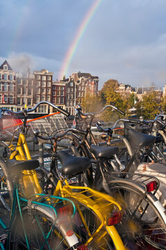 Europe, Netherlands, Holland, Amsterdam, Bicycle park