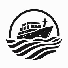 Obraz premium vector illustration of a fishing boat