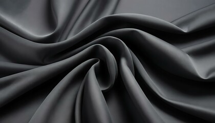 Fototapeta premium Pastel Black Fabric with Soft Folds and Smooth Drapery – Minimal Elegant Texture for Modern and Sophisticated Backgrounds