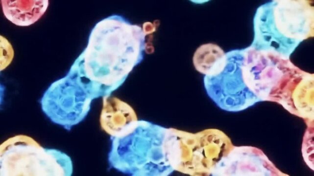 Microscopic Living Cells in Motion