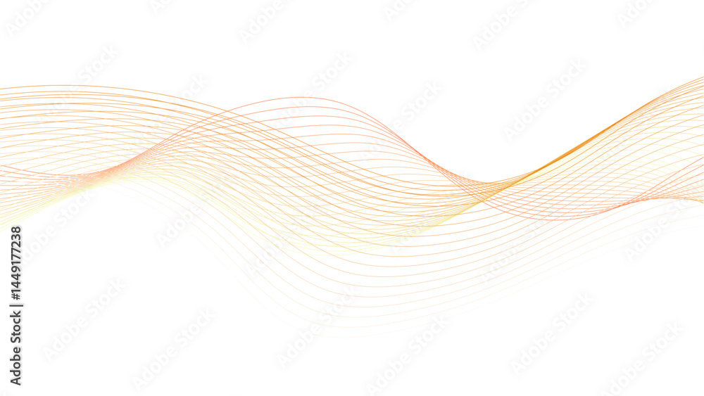 Wall mural abstract wave of colorful lines
