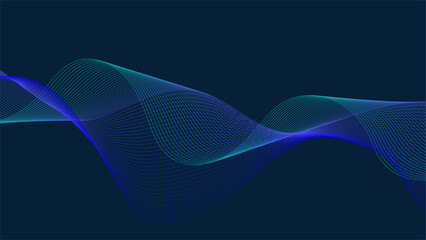 Smooth, curved blue shapes.
Abstract blue wave pattern.