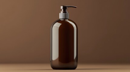 Amber glass pump bottle