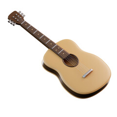 3D Illustration Acoustic Guitar