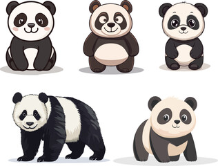 Cartoon panda material
