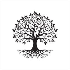 Family Tree Silhouette Clip Art