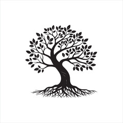 Family Tree Silhouette Clip Art