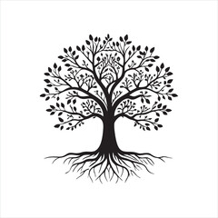 Fototapeta premium Family Tree Silhouette Clip Art