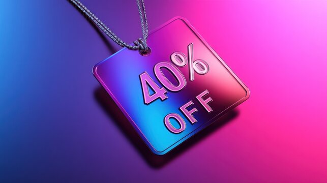 Stylish 40% off tag
