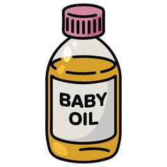 Gentle baby oil product vector art isolated on white background