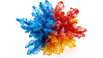 Obraz premium Colorful ink explosion, vibrant hues swirling