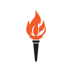 Torch Logo Design Graphic Illustration