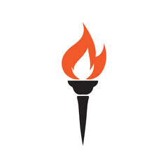 Torch Logo Design Graphic Illustration