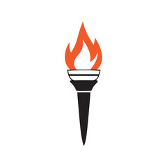 Torch Logo Design Graphic Illustration
