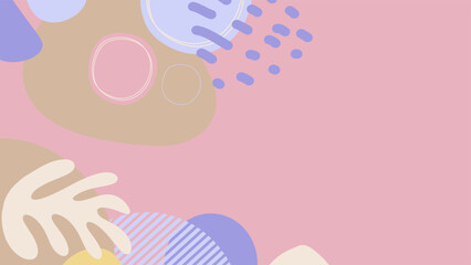 Abstract banner background. blue, pink, cream pastel color, trendy background graphic design. Suit for business, cover, header, wallpaper, corporate, website, flyer.
