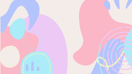 Abstract banner background. Purple, blue, pink, cream pastel color, trendy background graphic design. Suit for business, cover, header, wallpaper, corporate, website, flyer.