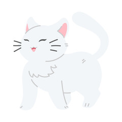 cute cat illustration isolated on white
