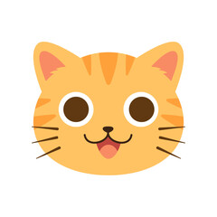 Fototapeta premium face cute cat illustration
