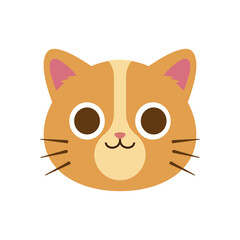 Obraz premium face cute cat illustration